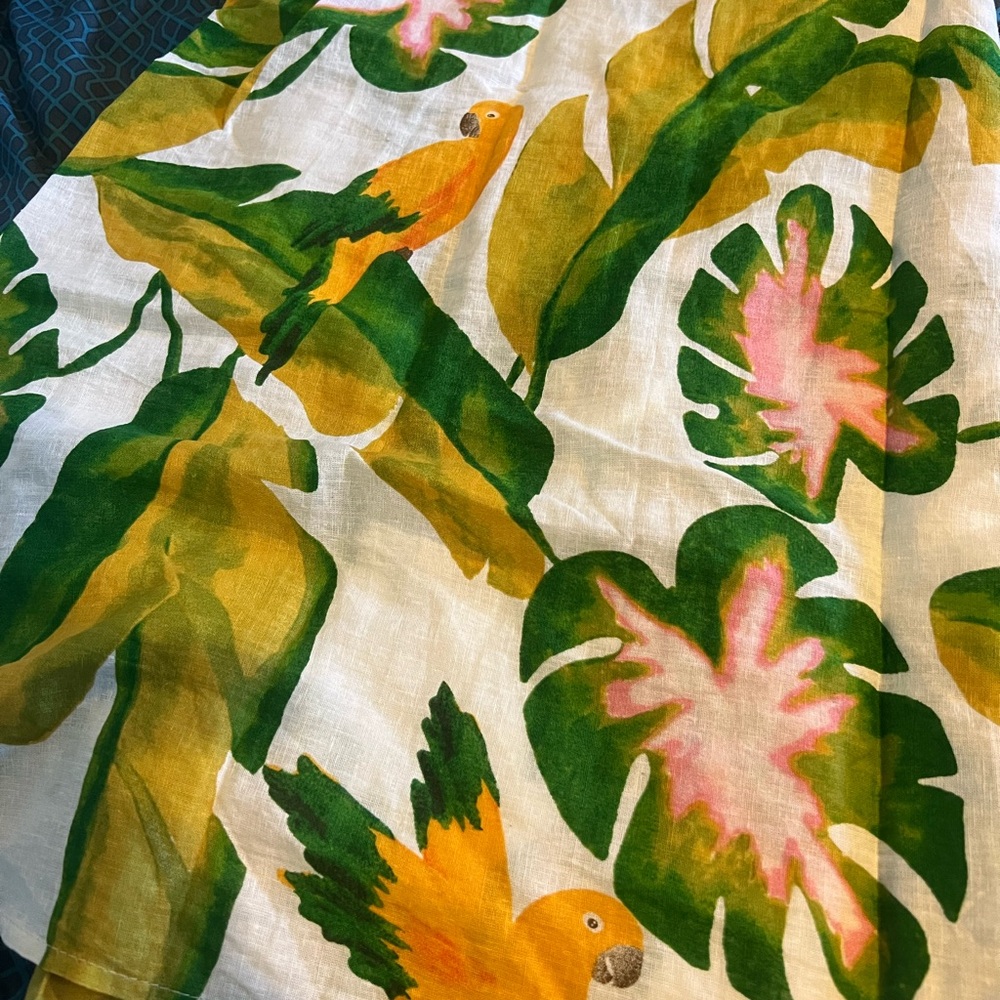 Panama Jack Tropical with Birdies Green and Yellow Birds Skirt - Picture 5 of 7